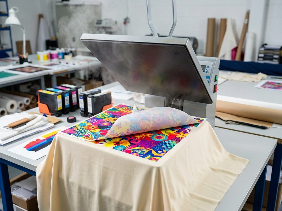 Full-color sublimation printing on fabric at KCMPS